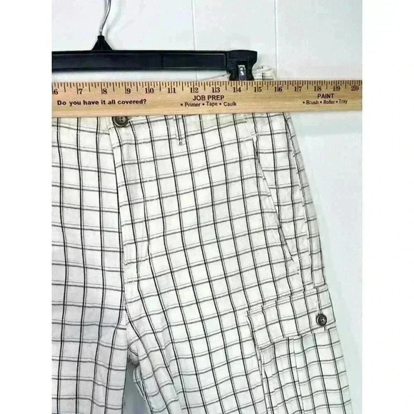 Levis Cargo Shorts Men’s 30 White Black Plaid Relaxed Fit White Tab Cotton NEW - Picture 10 of 12